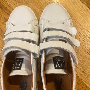 Fly London white velcro shoes size 40